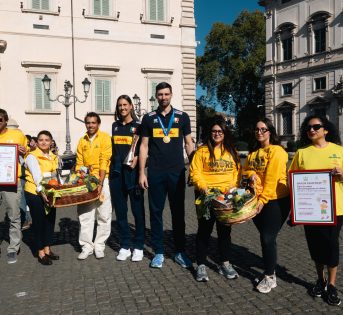 PALLAVOLO: COLDIRETTI E CAMPAGNA AMICA CELEBRANO I CAMPIONI DEL MONDO